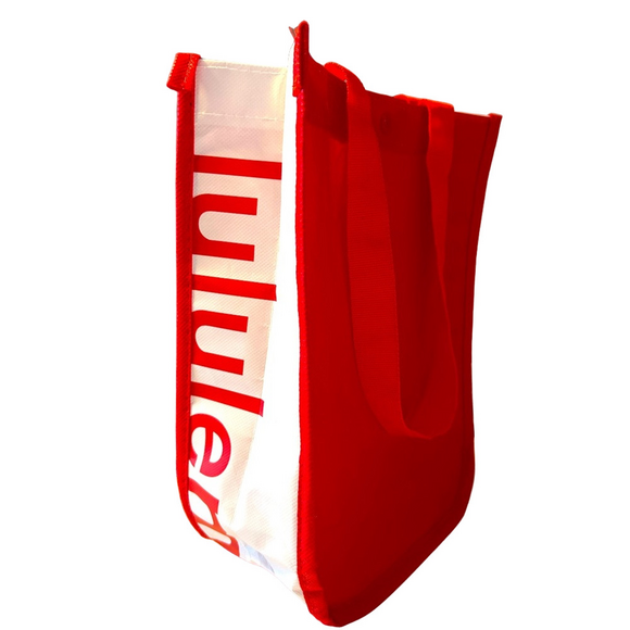 lululemon athletica Handbags - Lululemon empty shopping bag or tote new red and white stripes